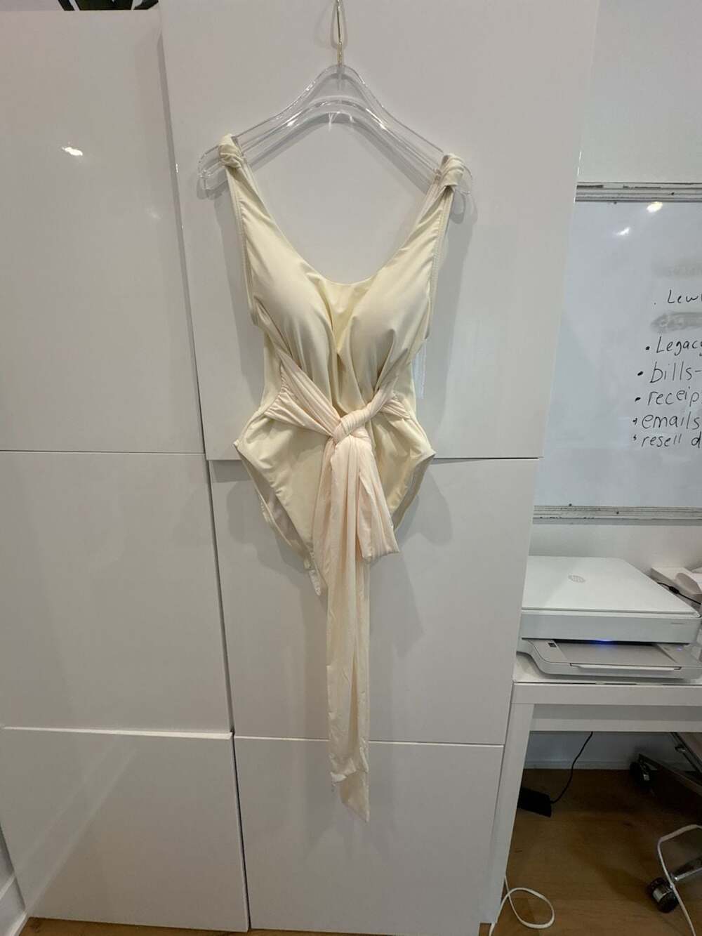 GabiFresh x Swimsuits For All Cream Tie-Front One-Piece Swimsuit Size 18